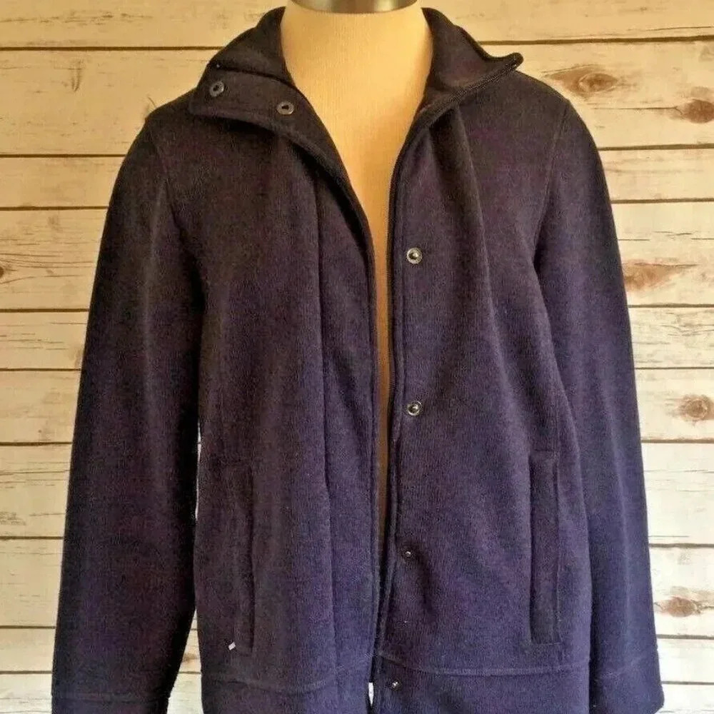 LANDSEND Women Long Sleeve Zip-Up Collared Blue Jacket Size 10/12 M/P - Picture 9 of 12